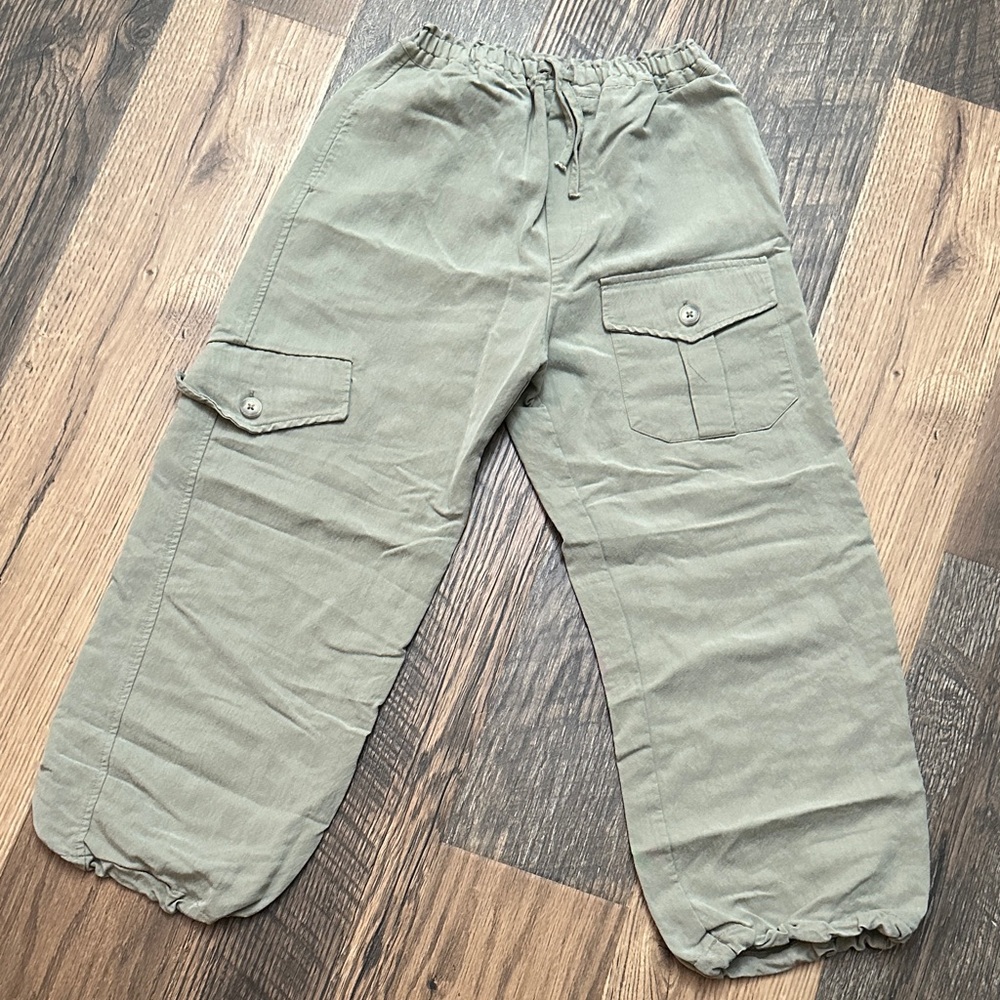 Zara Girls Cargo Pants - Sage Green